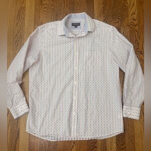 Johnston & Murphy Long Sleeve Geometric Button Up Sz L
